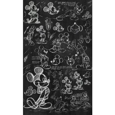 Afbeelding van Komar Vliesbehang Mickey Chalkboard (1 stuk)