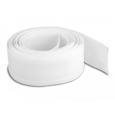 Afbeelding van Delock Geflechtschlauch mit Klettverschluss 5 m x 19 mm weiß