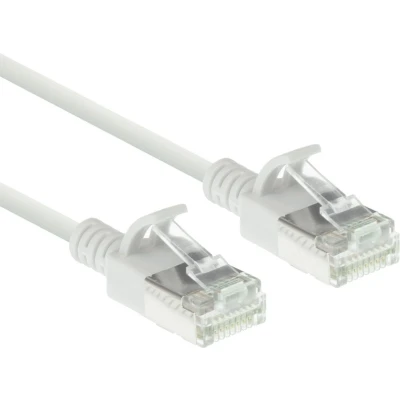 Afbeelding van ACT DC6905 LSZH U/FTP CAT6A Datacenter Slimline Patchkabel Snagless RJ45 Connectoren Wit 5 meter