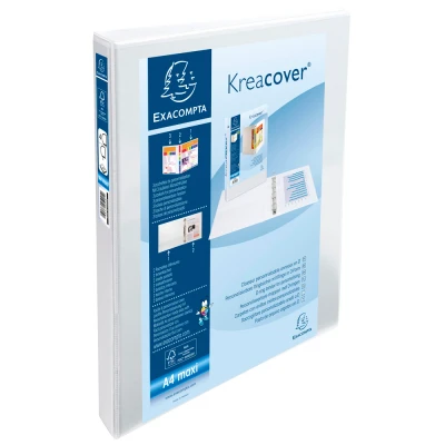 Afbeelding van Ringmap PP Kreacover A4+ 4D R 16mm wit