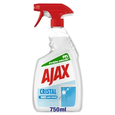 Afbeelding van Ajax glasreiniger spray voor 100% spoorvrije ruiten nieuwe formule 98% biologisch afbreekbaar spuitfles 750 ml (recyclebare fles)