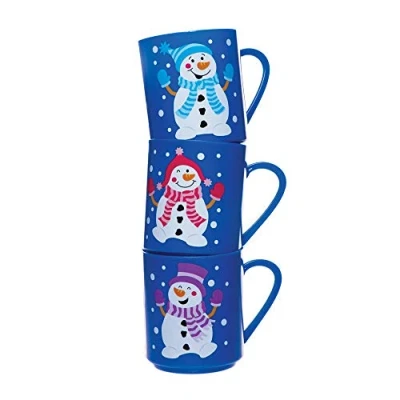 Afbeelding van Baker Ross AT257 Jolly Snowman mokken, kerstkunst en ambachten (pakket van 4)