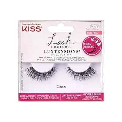Afbeelding van KISS Lash Couture LuXtensions Collection 1 paar valse wimpers, klassieke, lichte en flexibele Faux Mink wimper met superslanke band inclusief wimperlijm