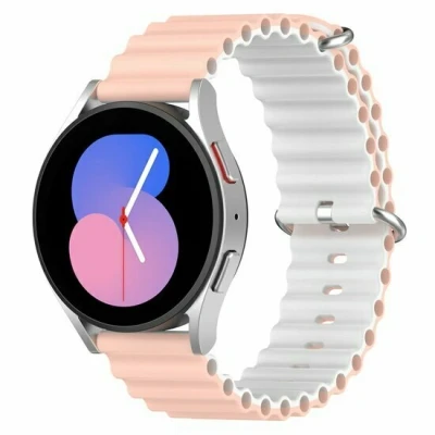 Afbeelding van Ocean Style bandje Lichtroze / wit Xiaomi Mi Watch S1 Pro Active S2