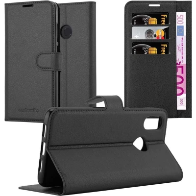 Afbeelding van Cadorabo Hoes compatibel met Xiaomi Mi 8 in PHANTOM ZWART Beschermend etui magnetische sluiting, standfunctie en kaartvakje