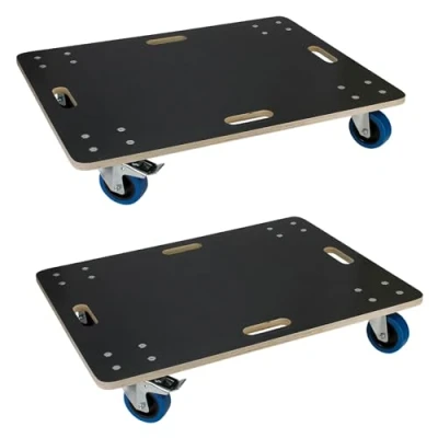 Afbeelding van meubelwagen met 2 zwenkwielen en rem, 60 x 80 cm, draagvermogen tot 800 kg, gemaakt van CNC gefreesd multiplex