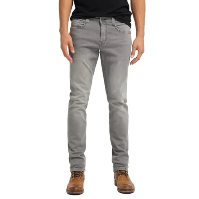 Afbeelding van Mustang REAL X Oregon Jeans Tapered Fit, Heren, Maat: 32x36, Light grey denim