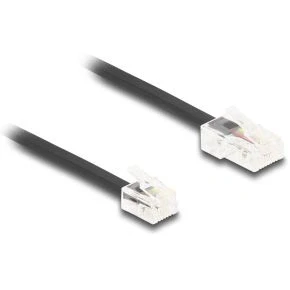 Afbeelding van Delock Telefonkabel RJ45 Stecker zu RJ11 schwarz 3 m HQ prod