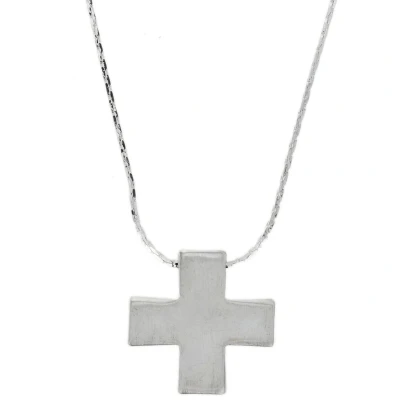 Afbeelding van Behave Zilver kleurige ketting met mat kruisje