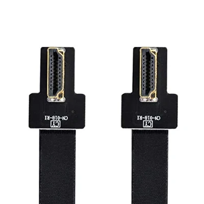 Afbeelding van Xiwai CYFPV Dual 90 graden rechte hoek HDMI type A stekker naar HDTV FPC platte kabel voor FPV multicopter luchtopnames (0,2M)