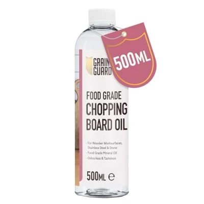 Afbeelding van GRAIN GUARD Snijplankolie, 500 ml, minerale olie van levensmiddelenkwaliteit, ideaal voor houten snijplanken en werkoppervlakken, roestvrij staal stenen oppervlakken, geurloos smaakloos