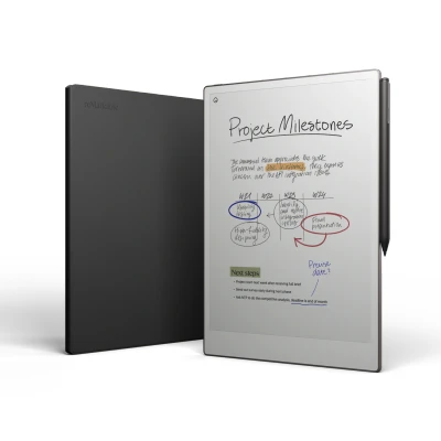 Afbeelding van Remarkable Paper Pro + Marker Plus Book Folio Leather Black E ink tablet Zwart