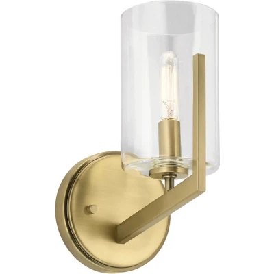 Afbeelding van Kichler LED Wandlamp Nye 1X E14 Max 40W Brushed Natural Brass
