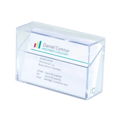 Afbeelding van Visitekaartbox Sigel VA110 voor 100 kaarten 86x56mm acryl glashelder