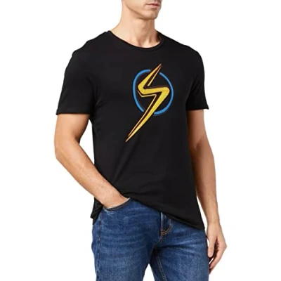 Afbeelding van Marvel UXMISSMTS001 T shirt, zwart, XS, heren, zwart., XS