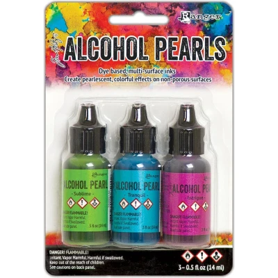 Afbeelding van Ranger Alcohol Ink Pearls Kit 2 Sublime, Tranquil, Intrigue TANK65524 Tim Holtz (03 19)