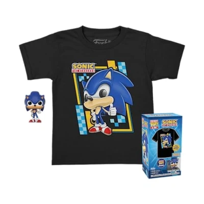 Afbeelding van Funko Pop! Tee box with KeyChain: Sonic The Hedgehog (Size M)