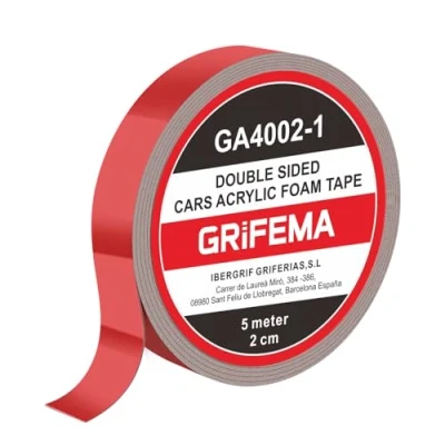 Afbeelding van GRIFEMA GA4002 1 Dubbelzijdig plakband, extra sterk, waterdicht en hoge temperaturen, voor auto&#039;s, buiten kantoordecoratie, 20 mm x 5 m