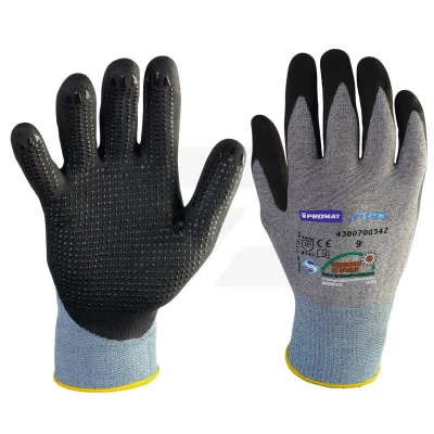 Afbeelding van Promat Handschoen flex N maat 9 grijs/zwart EN 388 PSA categorie II 4000371029