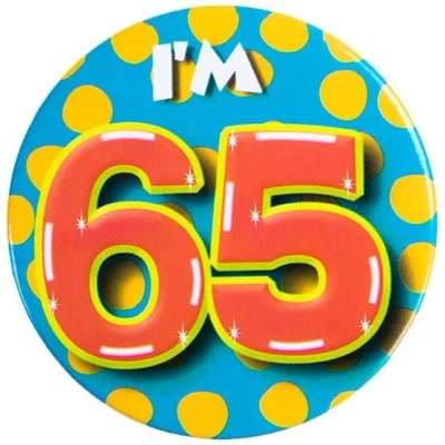 Afbeelding van Paperdreams Button klein i&#039;m 65