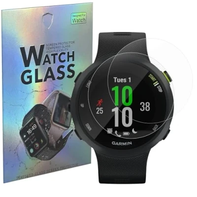 Afbeelding van Screen Protector compatibel met Garmin Forerunner 55/44/45S [Pack 2] screenprotector tegen krassen PHONILLICO