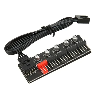 Afbeelding van PWM Fan Hub, 1 Tot 5 Way PC CPU Cooling 4 PIN 3PIN Power Kabel Hub Splitter, Moederbord Verlengkabel voor Desktop Computer Case Fans
