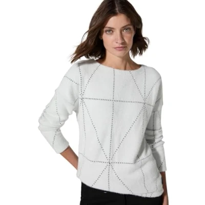 Afbeelding van Big Featheryarn Jacquard T shirt, Vanilla White, XS