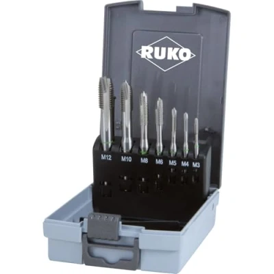 Afbeelding van Ruko HSSE Co 5 Machinekraanset in kunststof koffer, heldere afwerking, 7 stuks, R245061RO