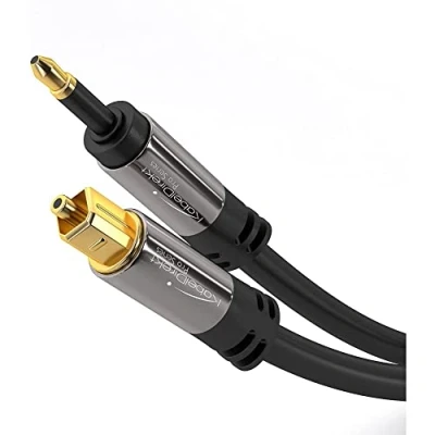 Afbeelding van KabelDirekt Mini TOSLINK kabel 7,5 m (optische &gt; TOSLINK) PRO Series
