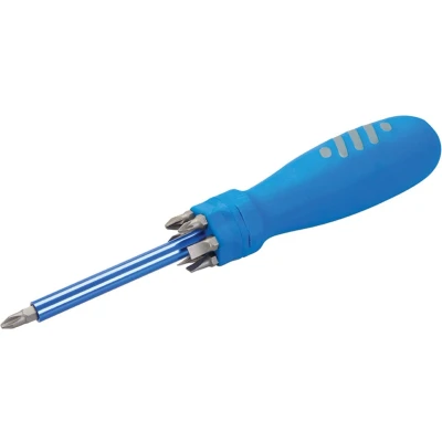 Afbeelding van Silverline Multi Bit Schroevendraaier met Telescopische Magneet 7 Schroef Bits