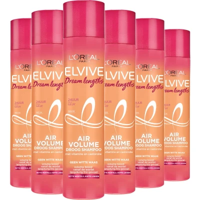 Afbeelding van 6x L&#039;Oréal Elvive Dream Lengths Dry Shampoo 200 ml