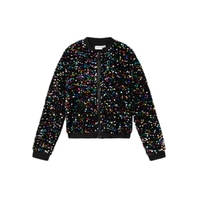 Afbeelding van NAME IT Nkfrunica Ls Bomberjack voor meisjes, Zwart/Detail:MULTI, 110