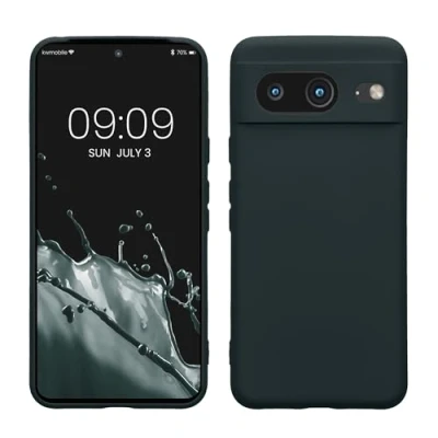 Afbeelding van kwmobile telefoonhoesje geschikt voor Google Pixel 8 Hoesje smartphone Precisie camera uitsnede TPU back cover in leisteen
