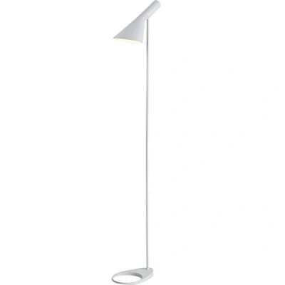 Afbeelding van BarcelonaLED Staande lamp, modern design, Scandinavisch metaal, wit, met E27 fitting, verstelbare kop, voetschakelaar voor binnenverlichting, vloer, woonkamer, slaapkamer, werkkamer