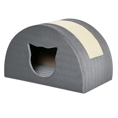 Afbeelding van PawHut kattengrot met krabplank kattenbed krabhuis kattenverblijf sisal D30 338