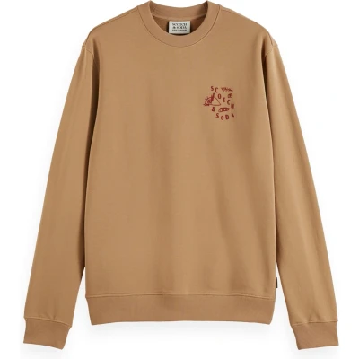 Afbeelding van Scotch &amp; Soda Regular FIT LEFT Chest LOGO Sweater, Heren, Maat: XXL, Soft camel