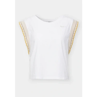 Afbeelding van Pepe Jeans EDMA Tshirt print, Dames, Maat: XS, Mousse white