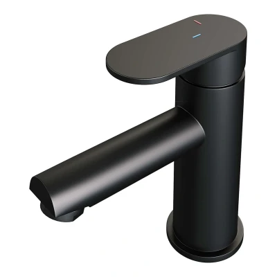 Afbeelding van Brauer BlackEdition Wastafelmengkraan opbouw laag model C mat zwart