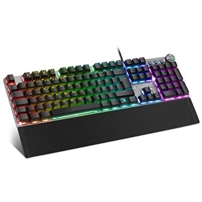 Afbeelding van EMPIRE GAMING Stardust Gamer toetsenbord Opto mechanische toetsen RGB LED achtergrondverlichting programmeersoftware afneembare palmsteun (QWERTZ, Duits)