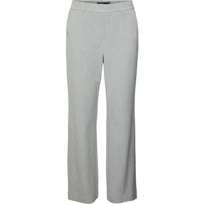 Afbeelding van Vero Moda Vmmaya MR Solid Broek, Dames, Maat: Lx34, Light grey melange