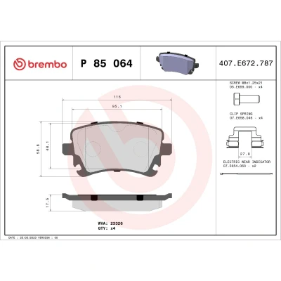 Afbeelding van Brembo Remblokset P 85 064