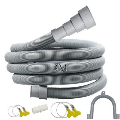 Afbeelding van Quanerba Afvoerslangen 1 m voor wasmachines, afvoerslang droger, afvoerslangverlenging, vaatwasser, afvalwaterslang, vaatwasserslang (3 m)