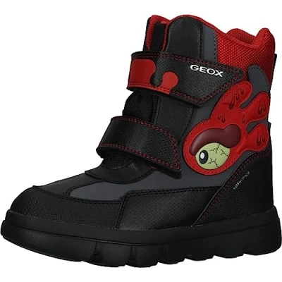 Afbeelding van Geox Willaboom Unisex Snowboots voor kinderen, Maat: 24, Black/red Imitatieleer/ textiel