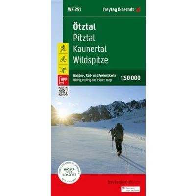 Afbeelding van Otztal Pitztal 1:50.000. Nuova ediz.: Kaunertal Wildspitze, mit Infoguide, GPX Tracks, wasserfest und reißfest: WK 251