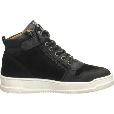 Afbeelding van Develab Veterboots voor kinderen, Maat: 33, Zwart Leer en textiel