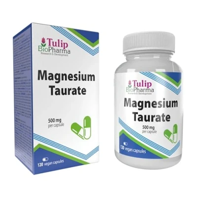 Afbeelding van Magnesium Tauraat 2000mg Per portie 120 capsules, in Laboratorium getest, hoge dosering