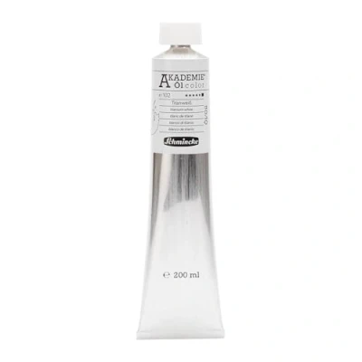 Afbeelding van Schmincke AKADEMIE® olieverf, fijne kunstenaars titanium wit, 41 102 015, 200 ml tube, zeer lichtecht, olieverfschilderij