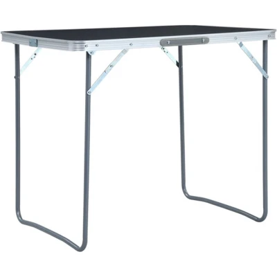 Afbeelding van vidaXL Campingtafel inklapbaar met metalen frame 80x60 cm grijs
