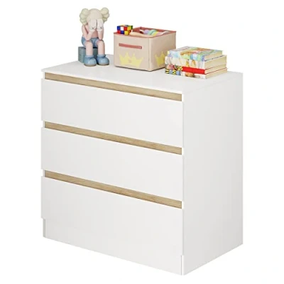 Afbeelding van WOLTU Commode met 3 laden, ladekast, dressoir, commodekast voor slaapkamer, woonkamer, hal, badkamer, moderne commode, 80 x 78 48 cm
