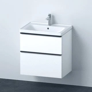 Afbeelding van Duravit D Neo meubelset m. wastafelonderbouwkast 2 laden softclose 65x20x48cm incl. wastafel wit mat Minimalistisch design